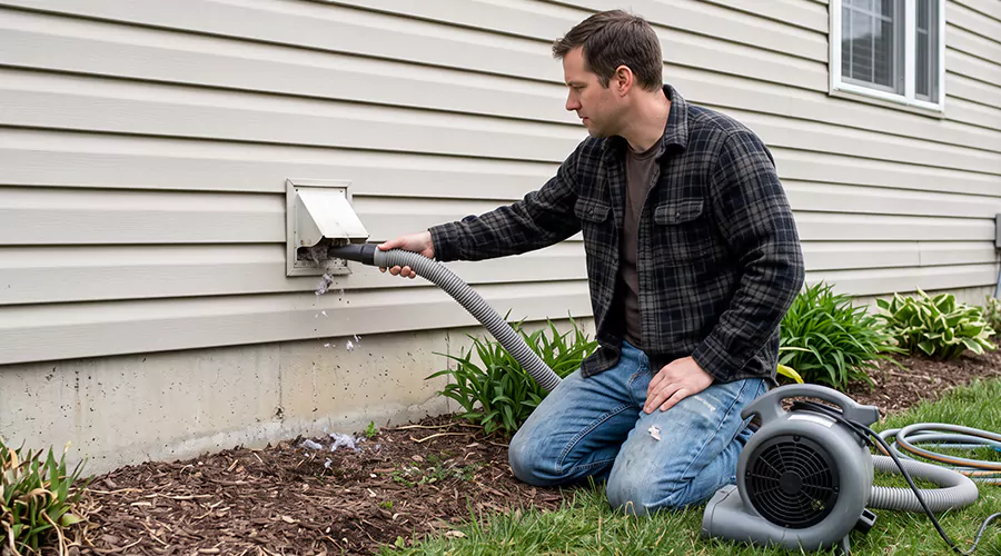 How to Blow Out a Dryer Vent?